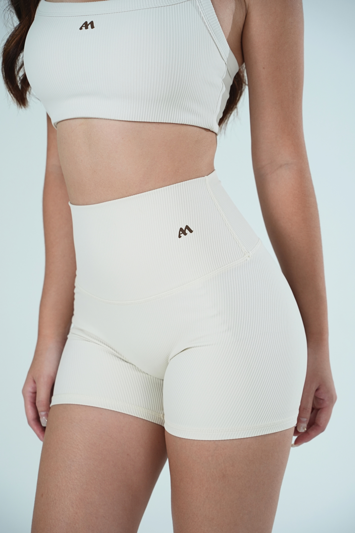 Ribbed Shorts White